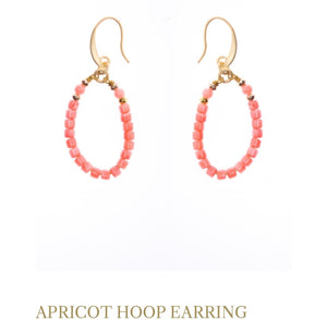 PRANELLA APRICOT HOOP EARRING