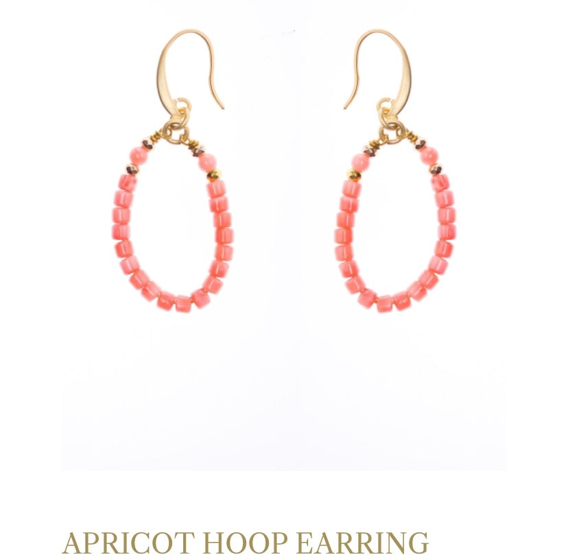 PRANELLA APRICOT HOOP EARRING