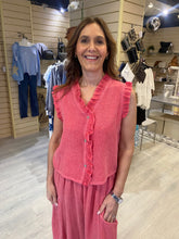 Load image into Gallery viewer, AMALFI RUFFLE EDGE WAISTCOAT / TOP - 4 COLOURS
