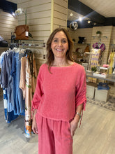 Load image into Gallery viewer, AMALFI ROUCHED SLEEVE TOP - 4 COLOURS
