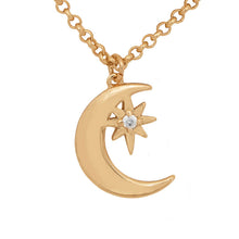 Load image into Gallery viewer, Caramel Jewellery Gold Moon &amp; Star Double Necklace
