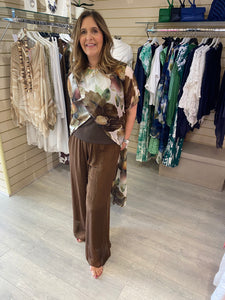 Hibiscus Maxi Tunic Chocolate