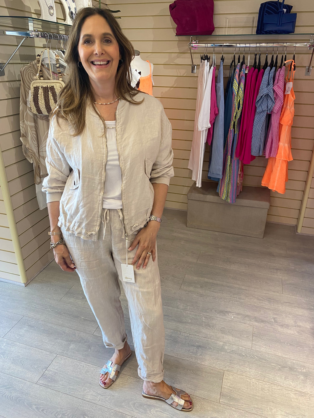 Kos Linen Bomber Jacket