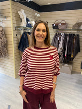 Load image into Gallery viewer, Heart stripe sweatshirt
