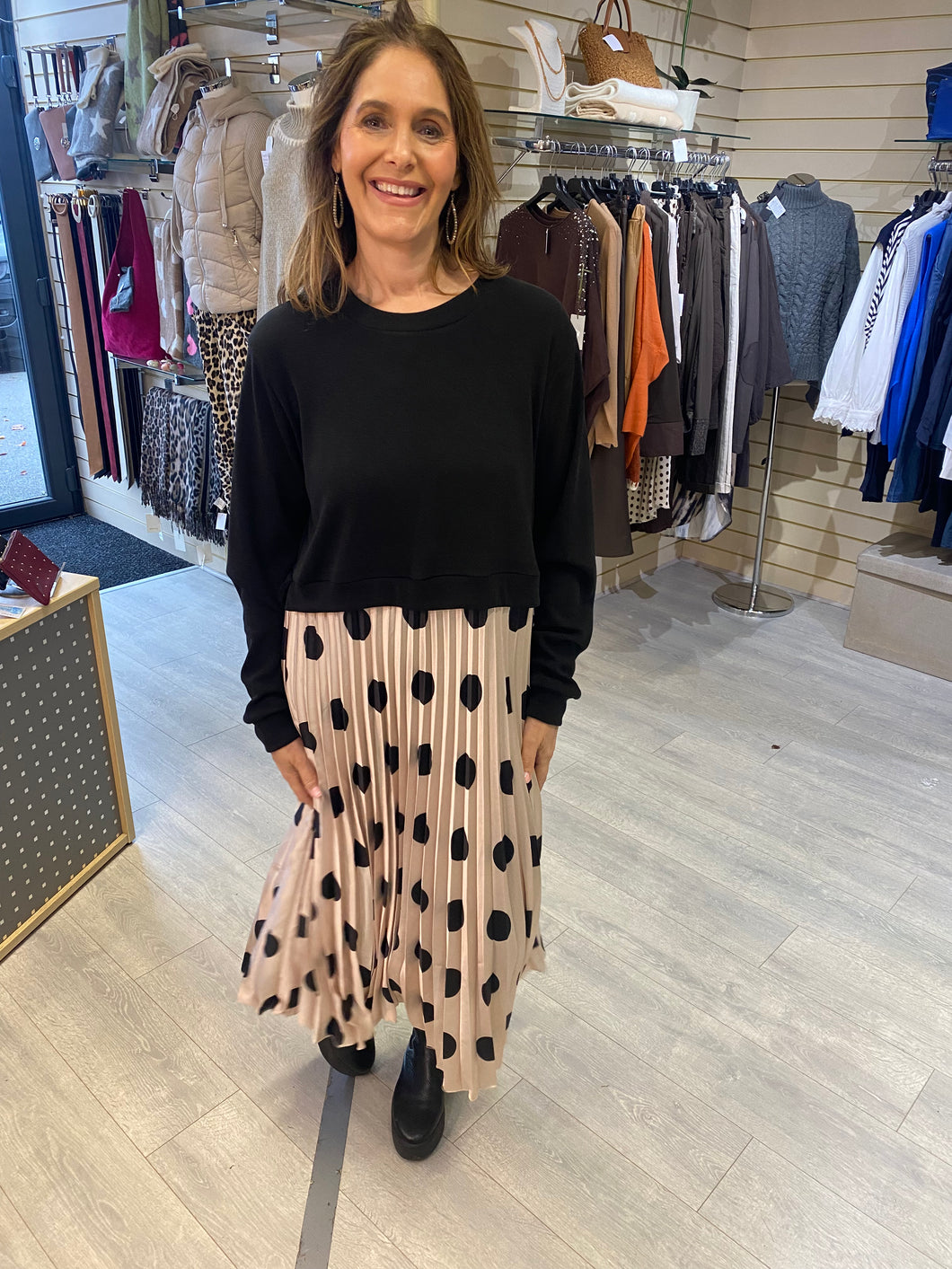 Donna Spotty Dress - Black