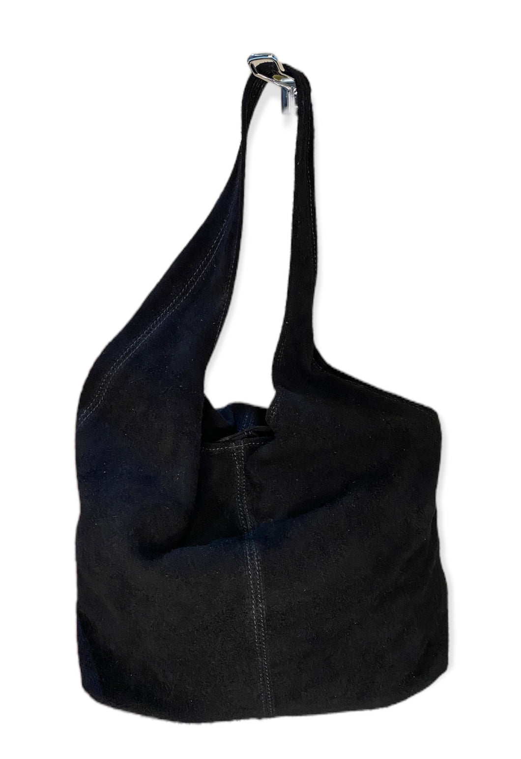 Slouchy suede bag - Black