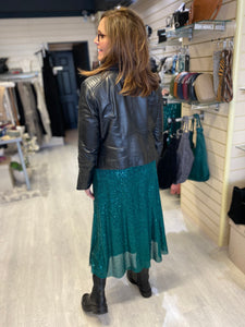 FEVER sequin skirt - Emerald